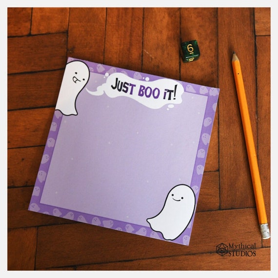 Just Boo it, Ghost Notepad! 50 Sheet Notepad- Premium Paper, 100GSM uncoated Bond Paper!