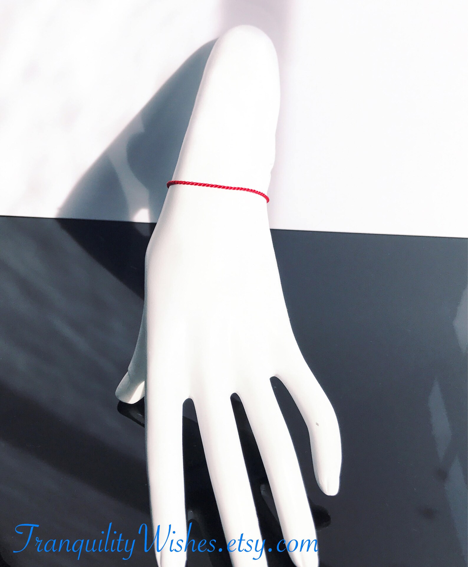 Red Thread Bracelet. Sterling Silver. Pure Silk. Red String. Etsy