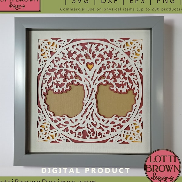 Layered Tree of Life SVG, Celtic Tree of Life Shadow Box SVG, 3D SVG File, Papercut Template - Svg, Dxf, Png, Eps