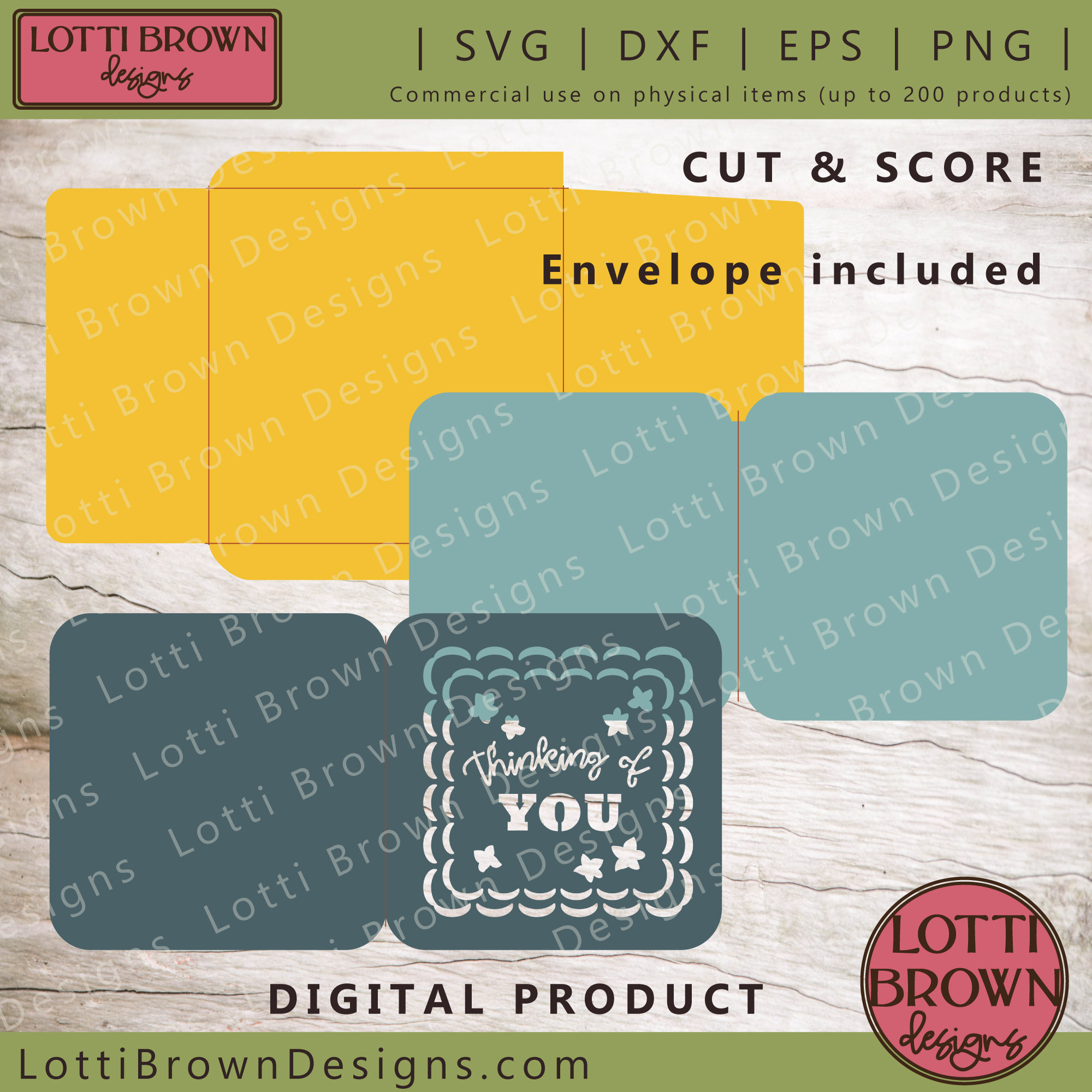 Thinking of You Card SVG for Cutting Machines Greeting Card Etsy UK