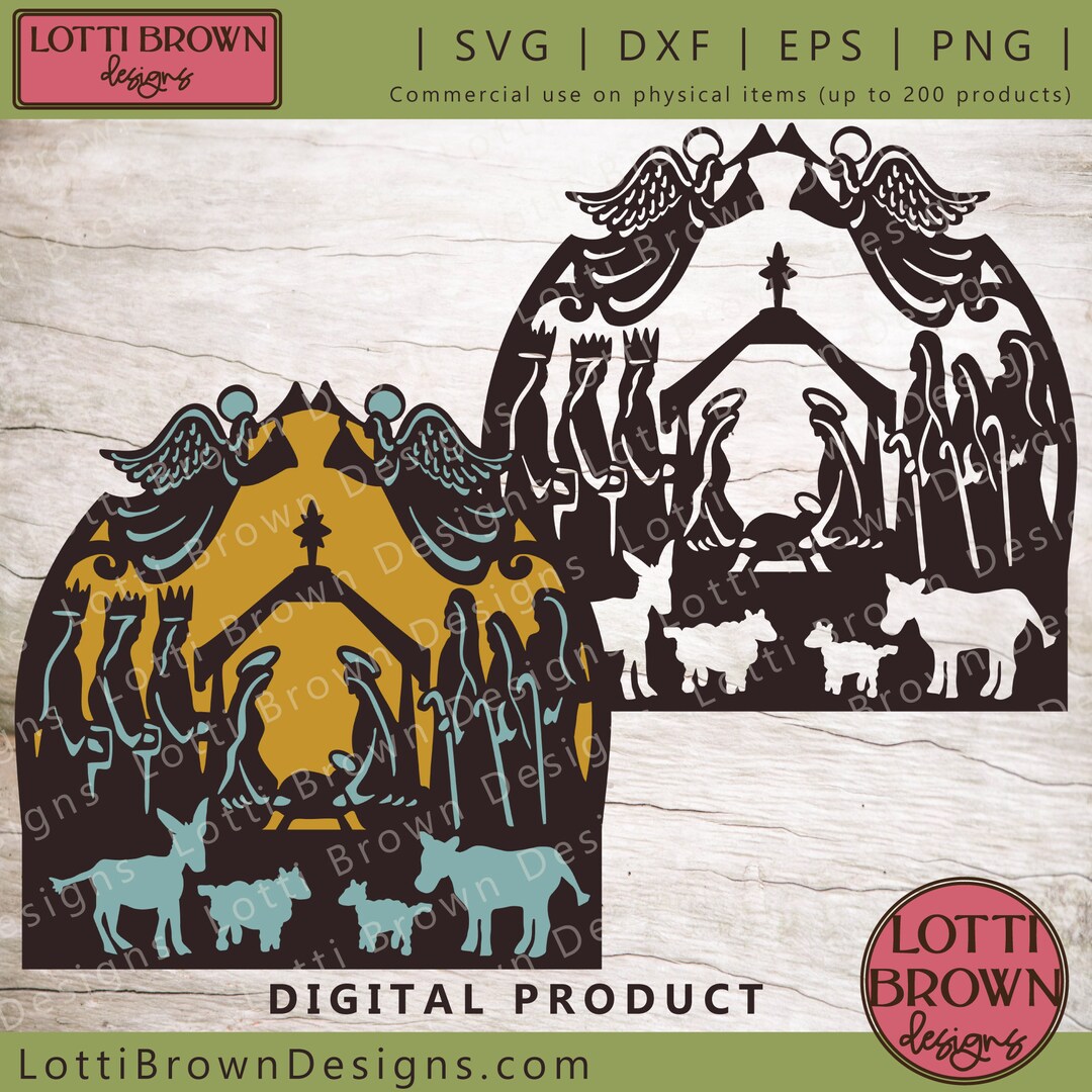 Nativity Large File Simple Nativity SVG Nativity Scene SVG Christmas Nativity Cut File Svg ...