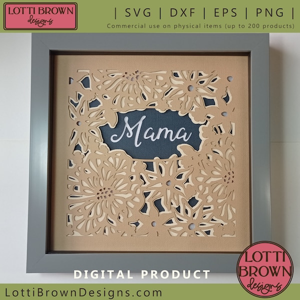 Layered Mama Shadow Box SVG for Mother's Day, 3D SVG File, Papercut Template - Mama Svg, Dxf, Png, Eps - Mother's Day Svg Layered Mama Shadow Box SVG for Mother's Day, 3D SVG File, Papercut Template - Mama Svg, Dxf, Png, Eps - Mother's Day Svg