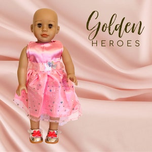 Pink Dress , Dress for 18 inch Doll, Shoes for 18 inch Doll,   Girl Doll Dress, Birthday Gift, Doll Accessories