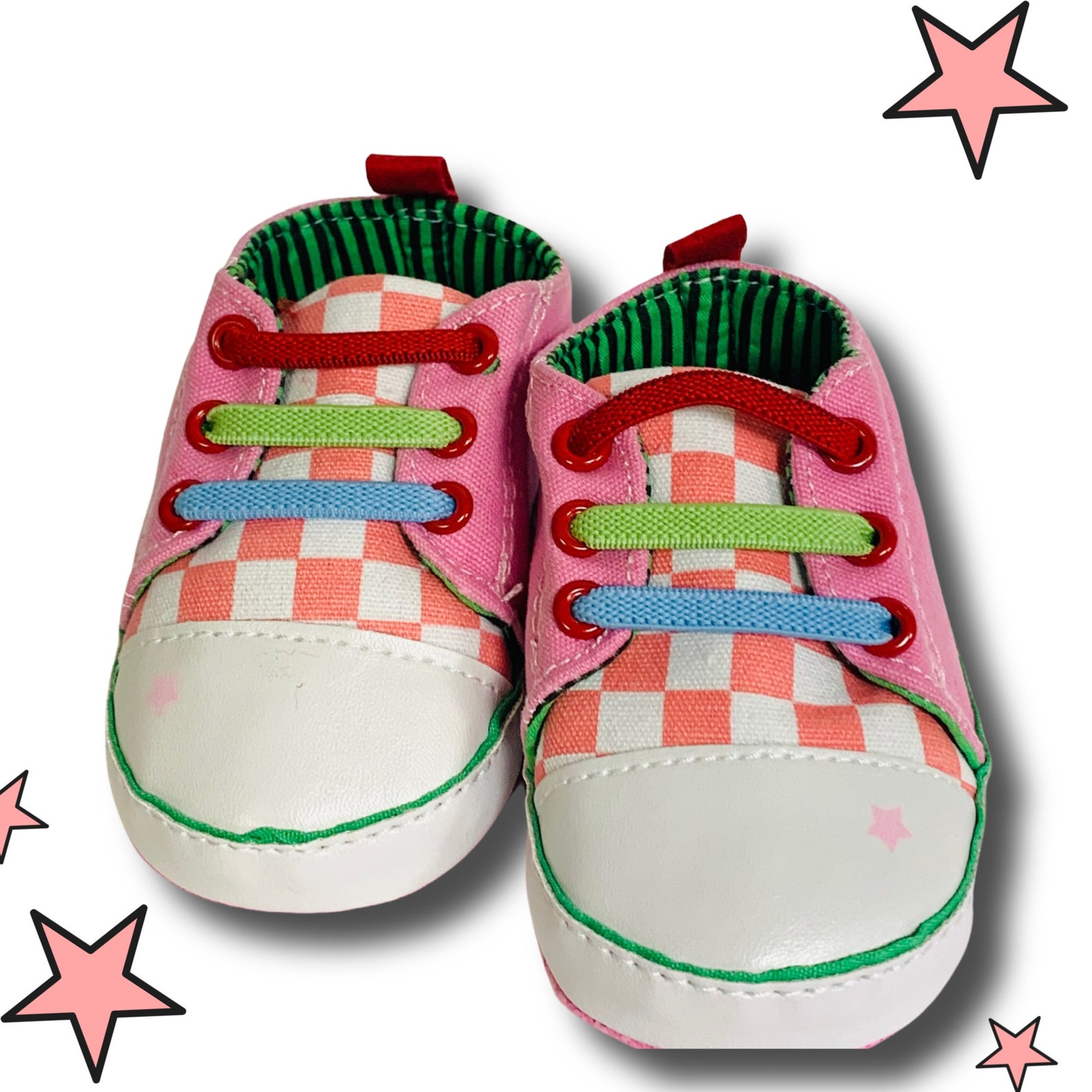 Baby Girl Shoes Pink Cute Sneakers Crib Shoes for Baby Etsy