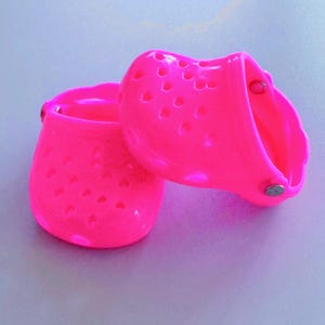 Rubber Crocs for Dolls, Summer Shoes for Dolls, Crocs for 18 inch Dolls, Burgundy Crocs