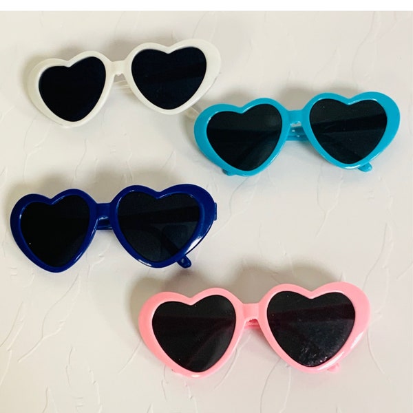 Heart shape sunglasses for 18 inch dolls, Doll Sunglasses, Doll Accessories