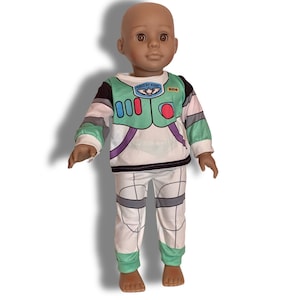 Buzz Lightyear Outfit for 18 inch Boy Doll, 2 piece set for Doll, Toy Story Outfit