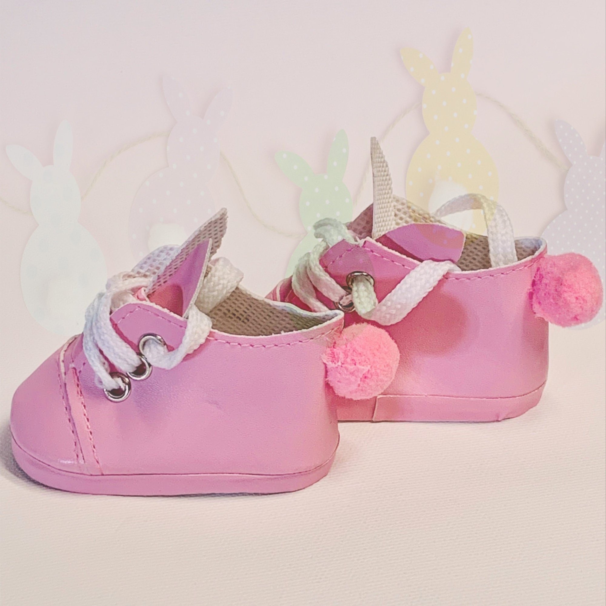 Bunny Sneakers for 18 inch Dolls Sneakers for Dolls Easter Etsy