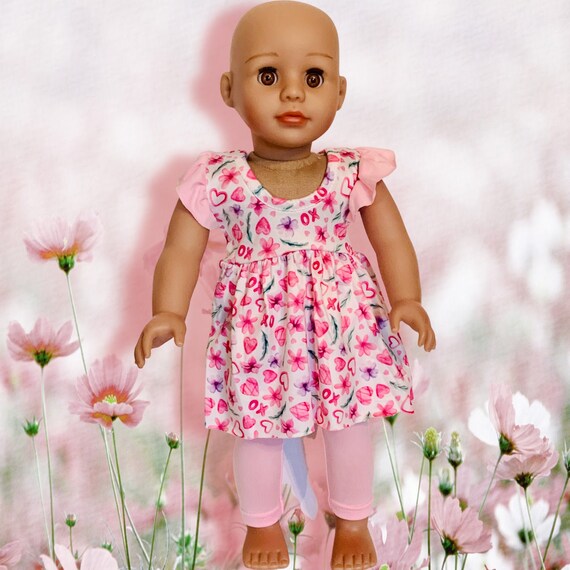 Details about   18" Doll clothes Dress Outfit fit American Girl dolls Pink Heart Bling Jeans 