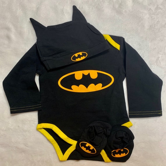 Batman Onesie Set Batman Set for Baby Boy Long Sleeve Batman - Etsy