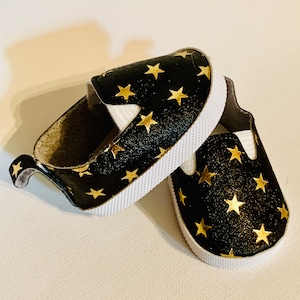 Golden Star Shoes, 18inch Doll Shoes,  Girl Doll Shoes, My Generation Doll Shoes, Doll Accessories