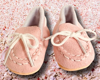 Pink Moccasins for Dolls, Shoes for 18 inch Dolls,  Girl Doll Shoes, Slip on Shoes, Pink Moccasins, Birthday Gift