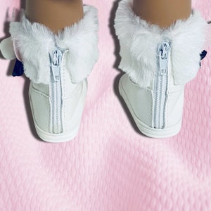 White Boots With Fur , Boots for 18 Inch Dolls, Winter Boots - Etsy