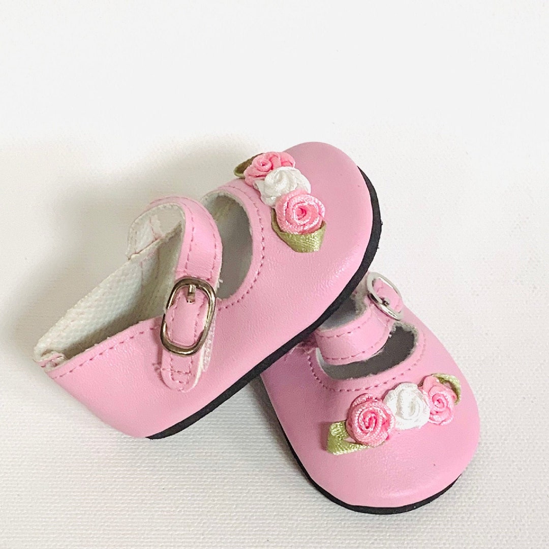 Pink Shoes With White and Pink Flowers for 18 Inch Dolls - Etsy