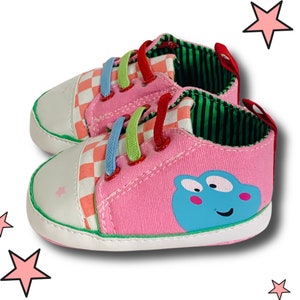 Baby Girl Shoes, Pink Cute Sneakers, Crib Shoes for Baby , Baby Shower Gift, Infant Shoes