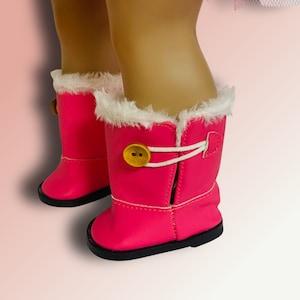 Raspberry Boots for Doll, High Top Boots for Doll  , Winter Boots for 18&quot; Dolls, Doll Accessories, Birthday Gift