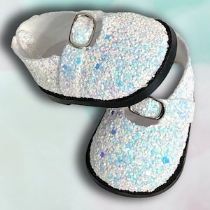 Sparkly Shoes for Dolls, Girl Doll Shoes, Shoes for 18 inch Dolls, Doll Accessories