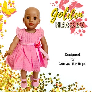 Pink Dress for 18 inch Dolls, Holiday Dress for American Girl
