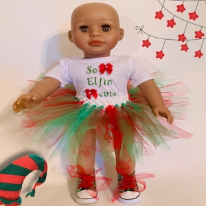 Christmas Outfit for 18 inch Dolls, Christmas Outfit for American Girl , Outfit for 18 inch Dolls, Holiday Outfit, Doll Accessories