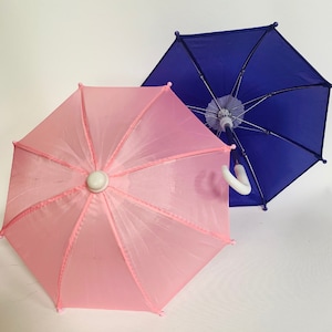 Purple and Pink Umbrella for Dolls, Umbrella for  Girl Dolls, 18 &quot; Doll Umbrella, Doll Accessories, Raspberry and White Umbrella.