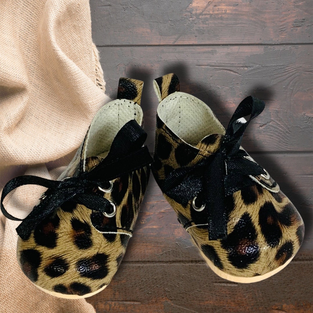 Leopard Pattern Shoes for 18 Inch Dolls Shoes With Laces for - Etsy