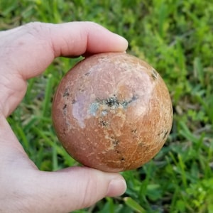 Peach Moonstone Sphere, 57mm, Peach Moonstone, Sphere, 262 grams,   #2