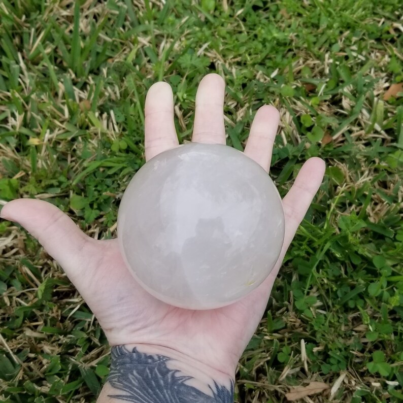 Clear Quartz Sphere Clear Quartz Sphere Clear Quartz 76 Etsy