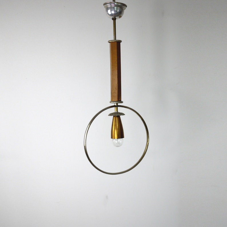 30s ARTDECO CIRCULAR Ceiling Lamp from Yugoslavia