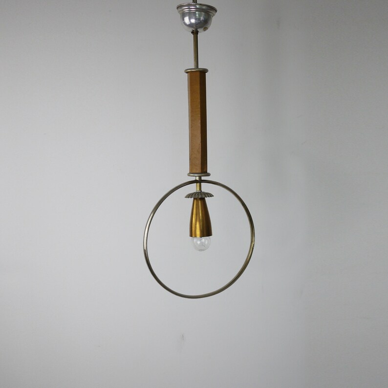 30s ARTDECO CIRCULAR Ceiling Lamp from Yugoslavia