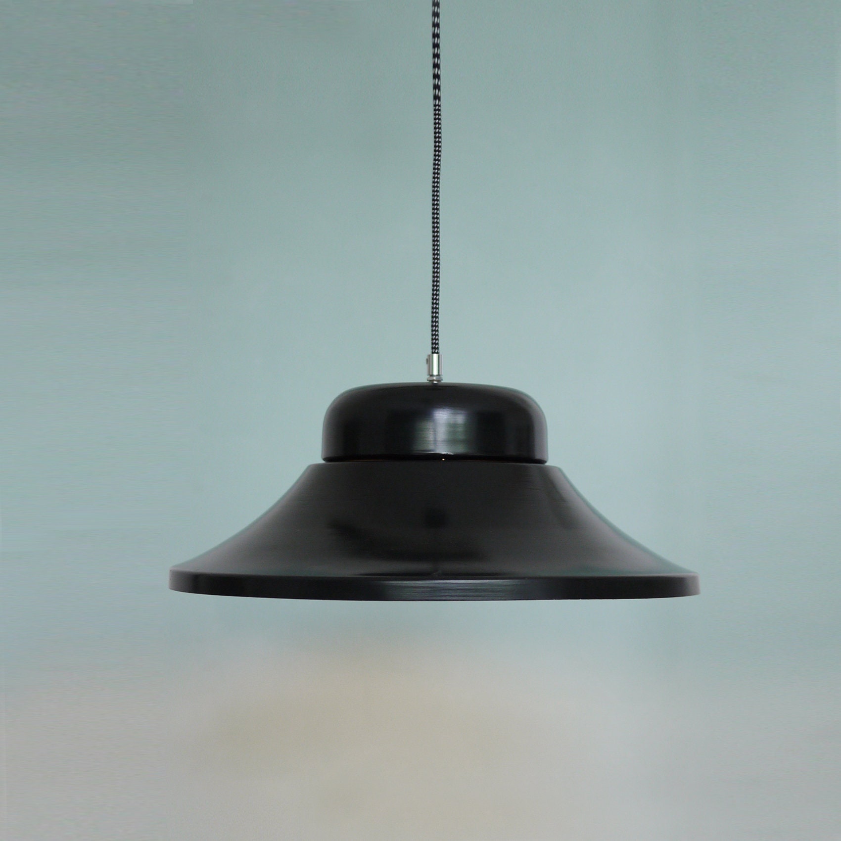 LARGE INDUSTRIAL VINTAGE Ceiling Light in Black / No. 60 Etsy