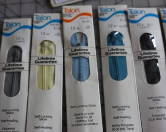 29 talon Vintage zippers new in package 12 inches