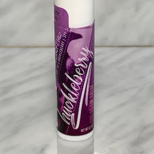 Huckleberry Lip Balm SPF 15 - Natural Moisturizer - Hand Made by Windrift Hill - Montana Huckleberry