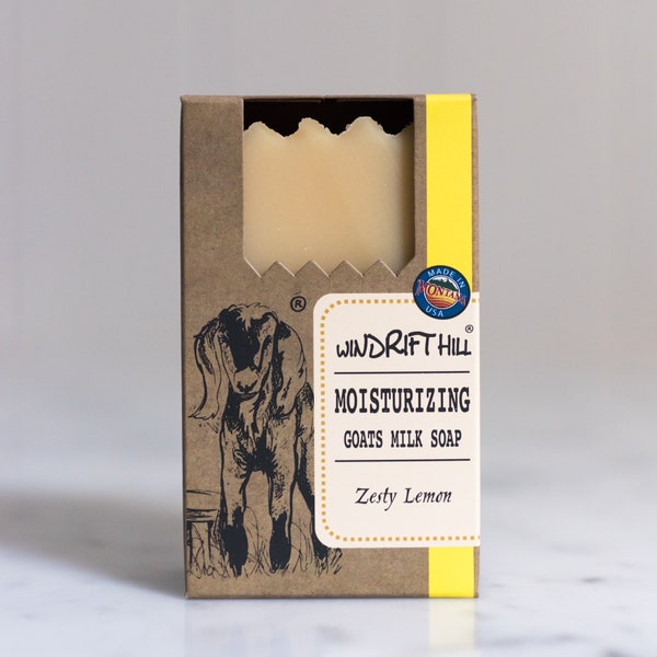 Goat Milk Soap | Zesty Lemon | 5oz. | Hand Made Moisturizing Soap | Fresh Goat Milk | Made in Montana | Natural Skincare