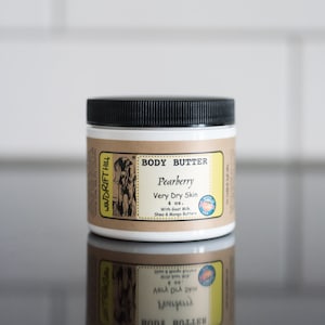 Goat Milk Body Butter | Pearberry | 4oz | Great for Dry Cracked Fingers and Feet | Lasts Through Hand Washings | Natural Skincare