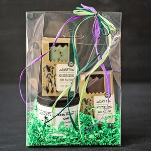 2 Goat Milk Soap, Goat Milk Body Butter Gift Set