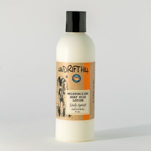 Goat Milk Hand and Body Lotion | Lively Apricot | 8oz. | All Over Body Moisturizer | Made In Montana | Natural Skincare