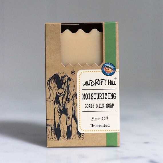 Goat Milk Soap | Emu Oil Unscented | 5oz. | Hand Made Moisturizing Soap | Fresh Goat Milk | Made in Montana | Natural Skincare