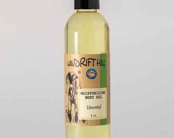 Body Oil | Unscented | 8oz. | all over body moisturizer | Massage Oil | carrier for any essential oil