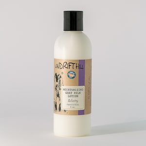Goat Milk Hand and Body Lotion | Relaxing | 8oz. | All Over Body Moisturizer | Vanilla and Lavender Blend | Made in Montana | Natural