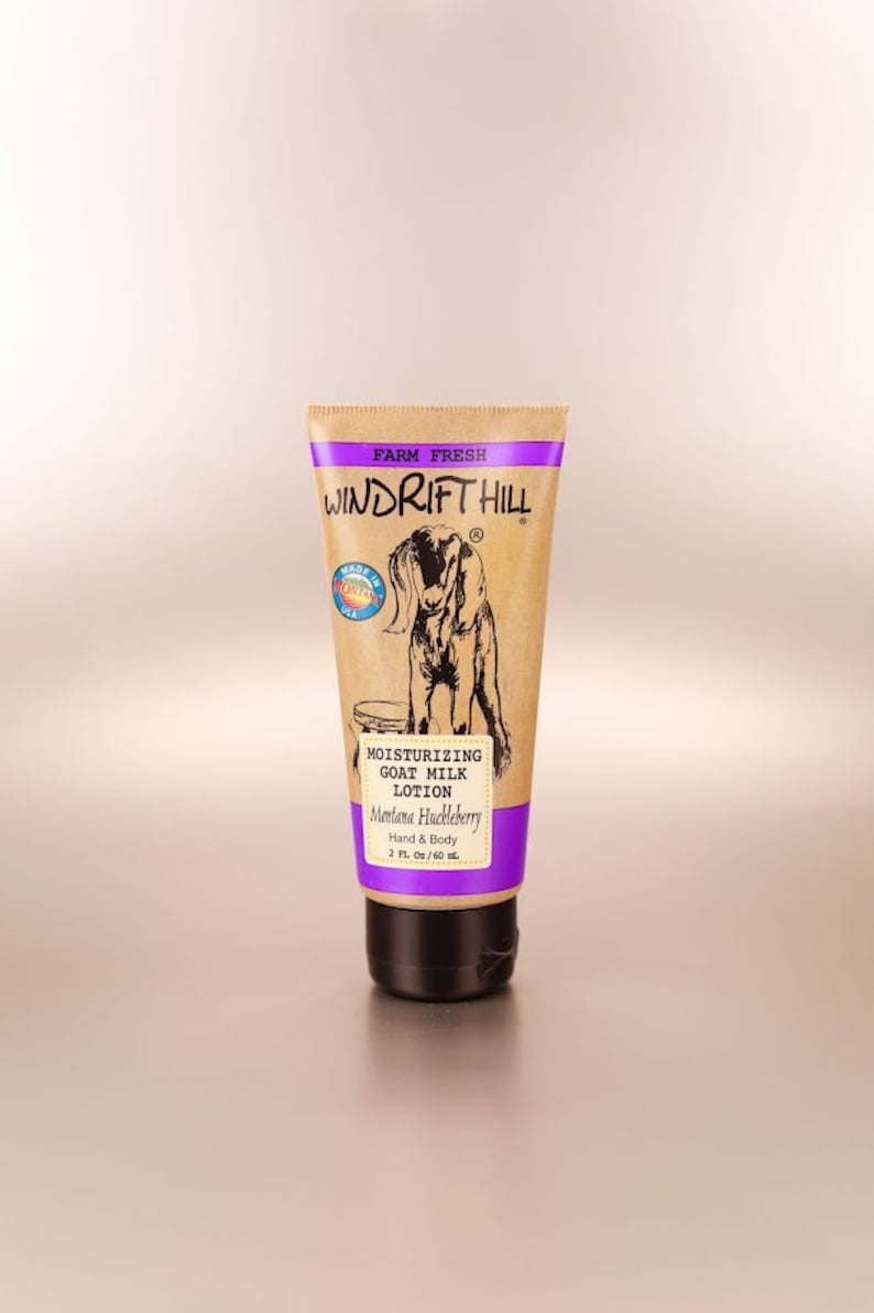 Montana Huckleberry | Goat Milk Lotion | 8oz. | All Over Body Moisturizer | Natural Mosquito Repellant | Natural Skincare 2 Fluid ounces