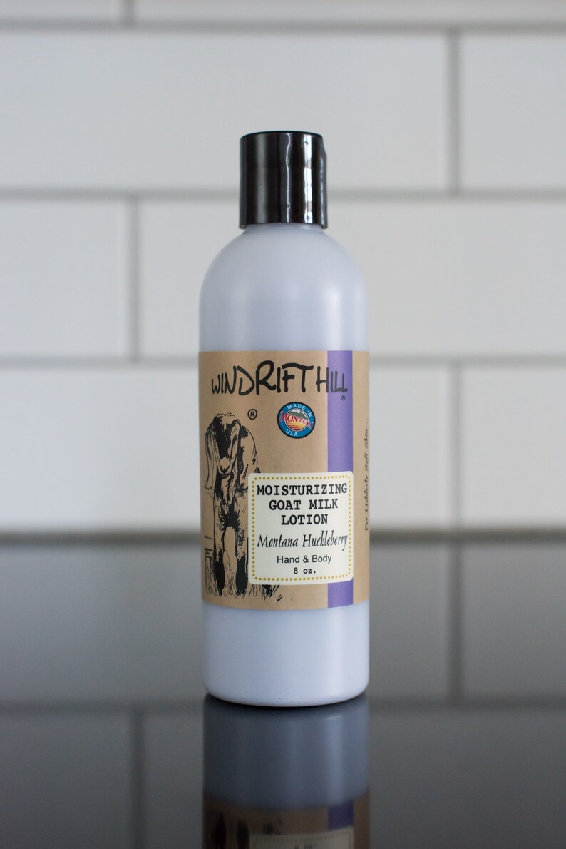 Montana Huckleberry | Goat Milk Lotion | 8oz. | All Over Body Moisturizer | Natural Mosquito Repellant | Natural Skincare image 5