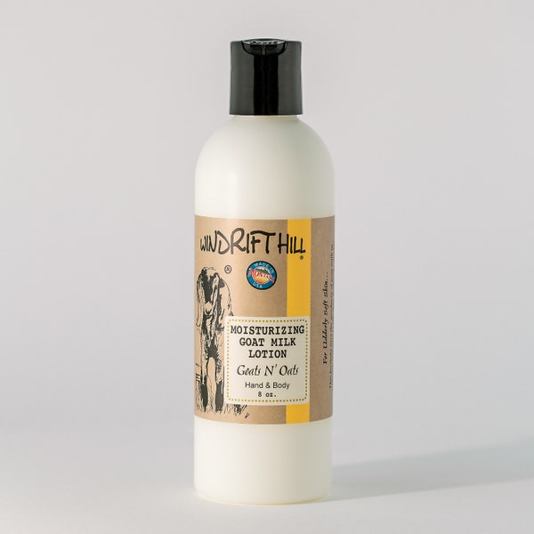 Goat Milk Hand and Body Lotion | Goats N Oats | 8oz. | All Over Body Moisturizer | Made In Montana | Natural Skincare