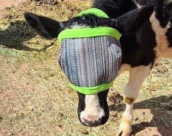 Cattle Fly Masks - Mini Calf to 2XL Giant Cattle - Dual Adjustable - Made to Order!