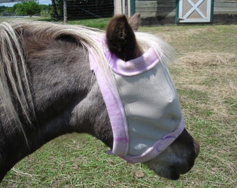 RTS Donkey/Horse Fly Mask: UV Protection, Fleece Trim