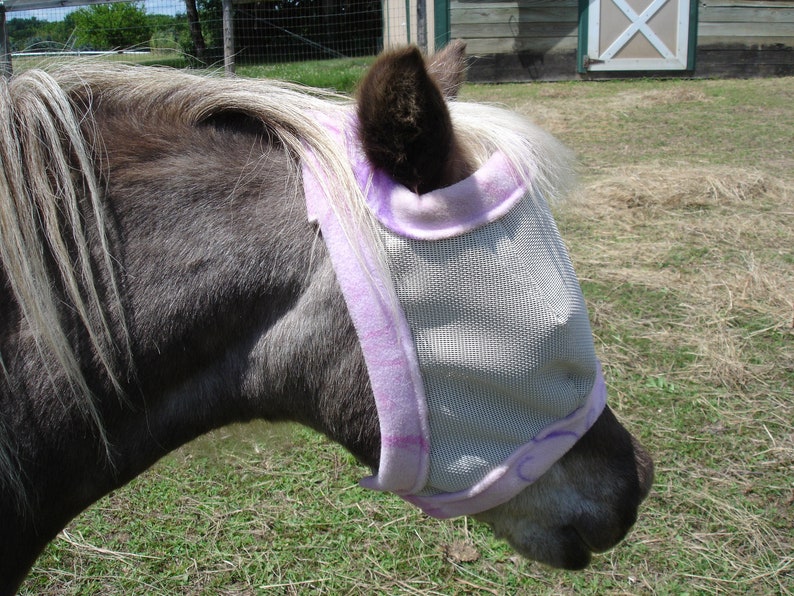 RTS Donkey/Horse Fly Mask: UV Protection, Fleece Trim