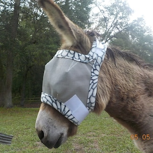 Donkey/Mule Fly Masks - Dual Adjustment or w/ Ear Holes - Made to Order!