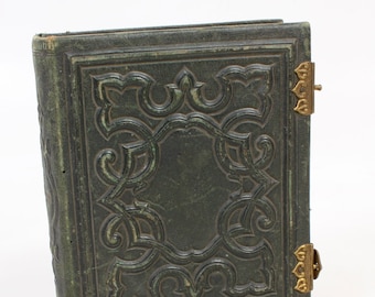 Steampunk Decor//Antique CDV/Tintype Photo Album//Celtic Design