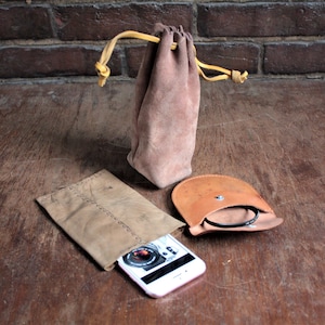 Leather Cases Set for Lens or Filters