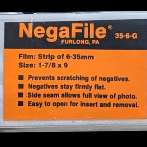 100 Film Negative Glassines for 35mm film Strips
