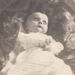 Postmortem CDV Photo of Baby in Sleeping Pose